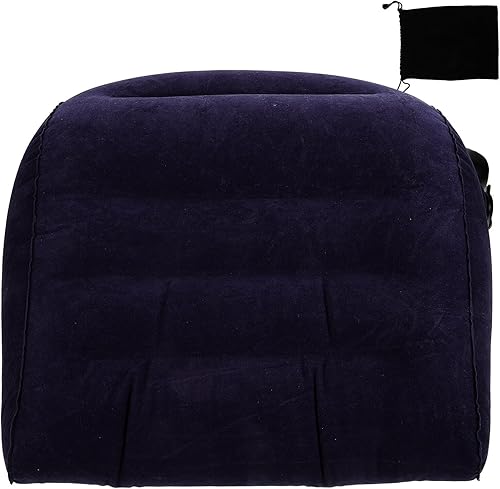 Almohadas de cama inflables para silla de terciopelo de viaje en avión, soporte de espalda, cojín de cintura y cuello, almohadilla para
