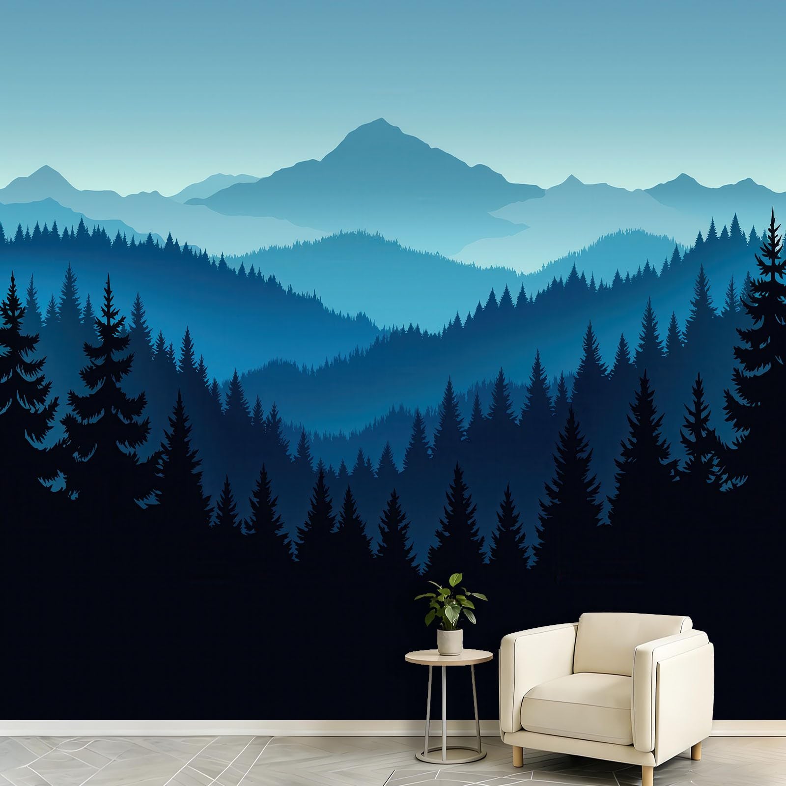 Générique Tapeta las góra mgiełka 350 x 256 cm plakat olbrzymi fototapeta 3D, otulająca fototapeta, tapeta z włókniny freskowej do salonu, sypialni i kuchni