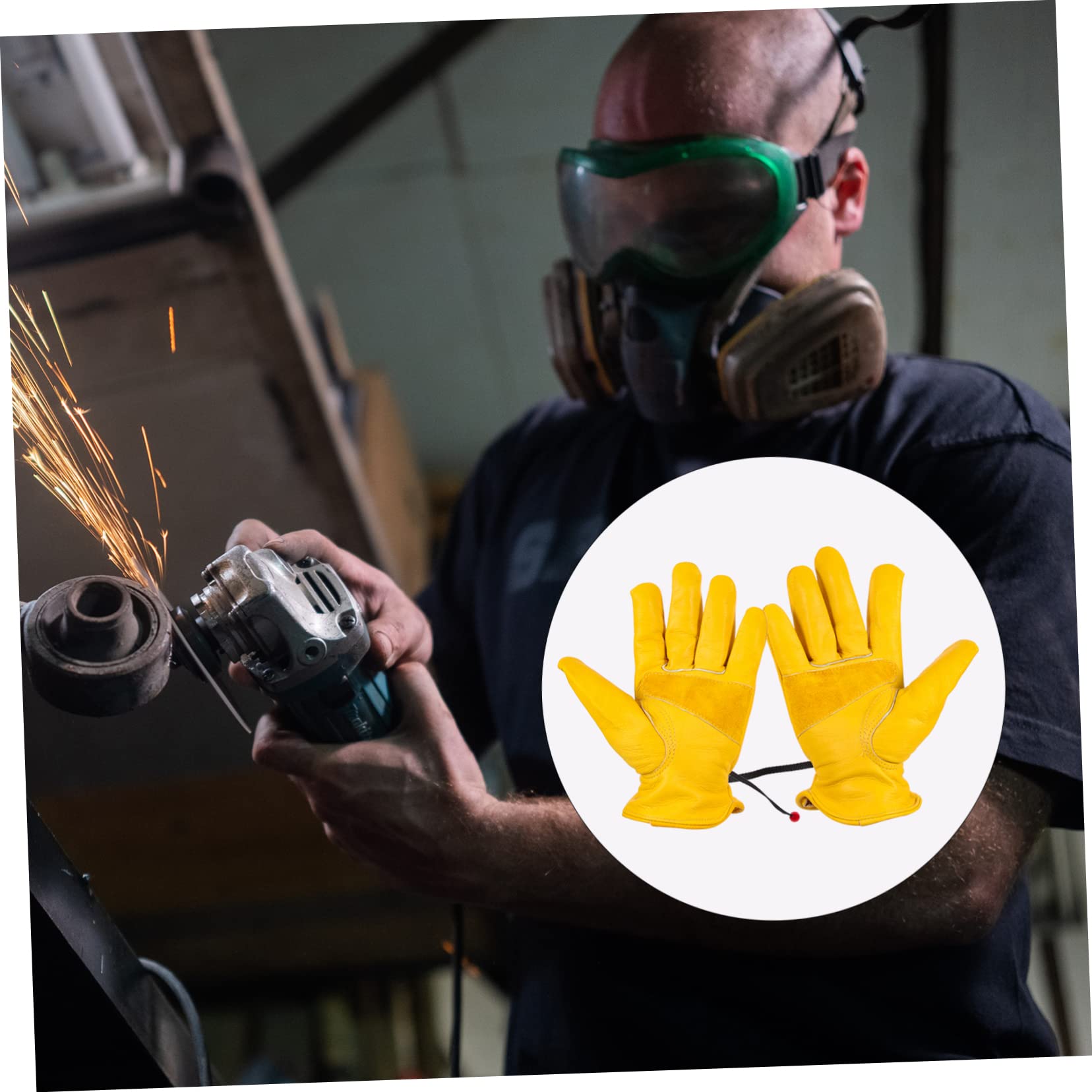 2 Pares Guantes De Jardineria Guantes De Pintura Guantes De Trabajo De Seguridad Guantes Domésticos Guantes Para Trabajar En El Jardín Guantes De Cuero