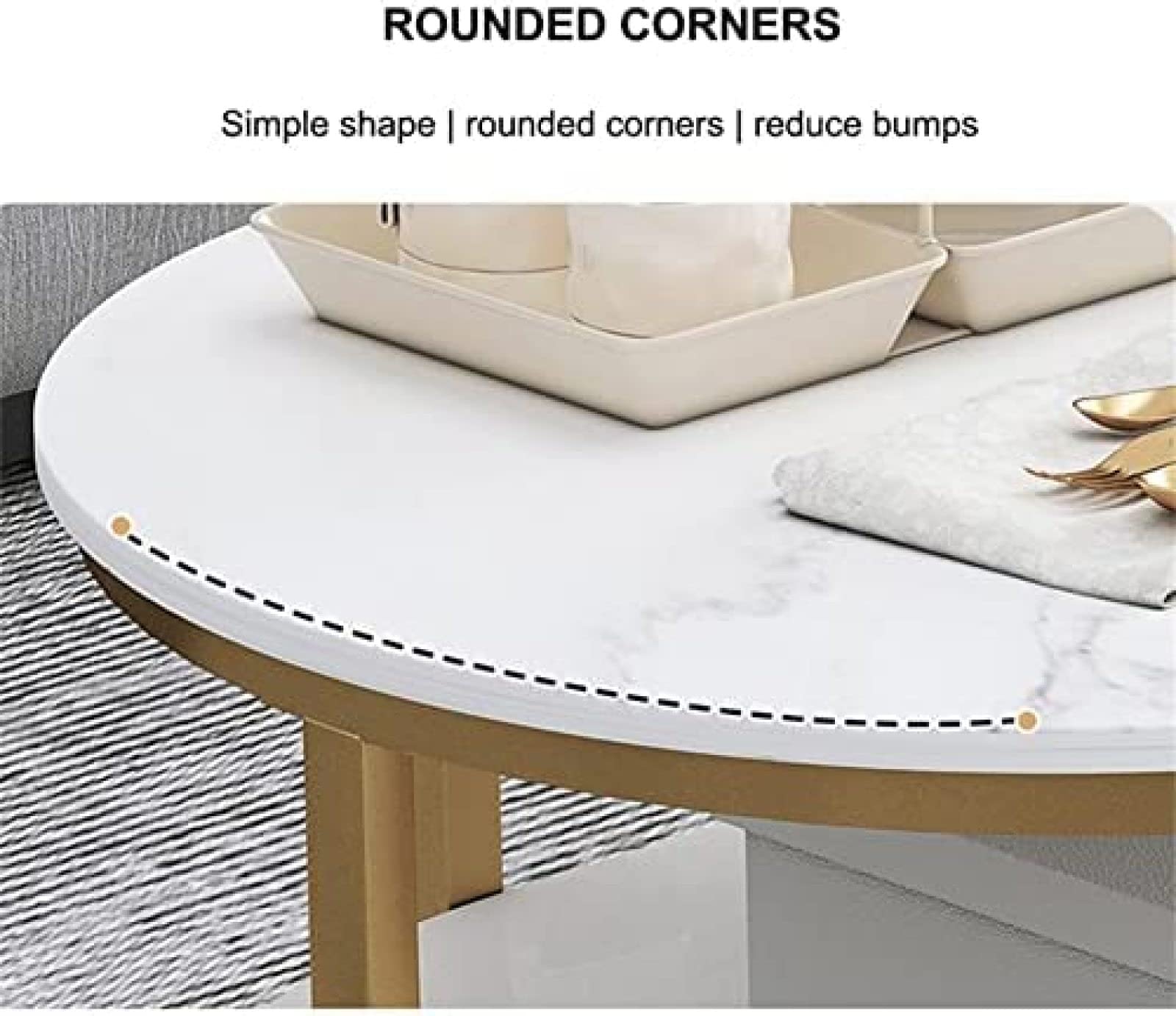 Nordic Marmeren Tafel Salontafel, Creatieve Metalen Bijzettafel, Ovale Salontafel, Mode Smeedijzeren Woonkamer Tafel, Thuis Woonkamer Meubels Salontafel, Zwart, 120×60×47cm