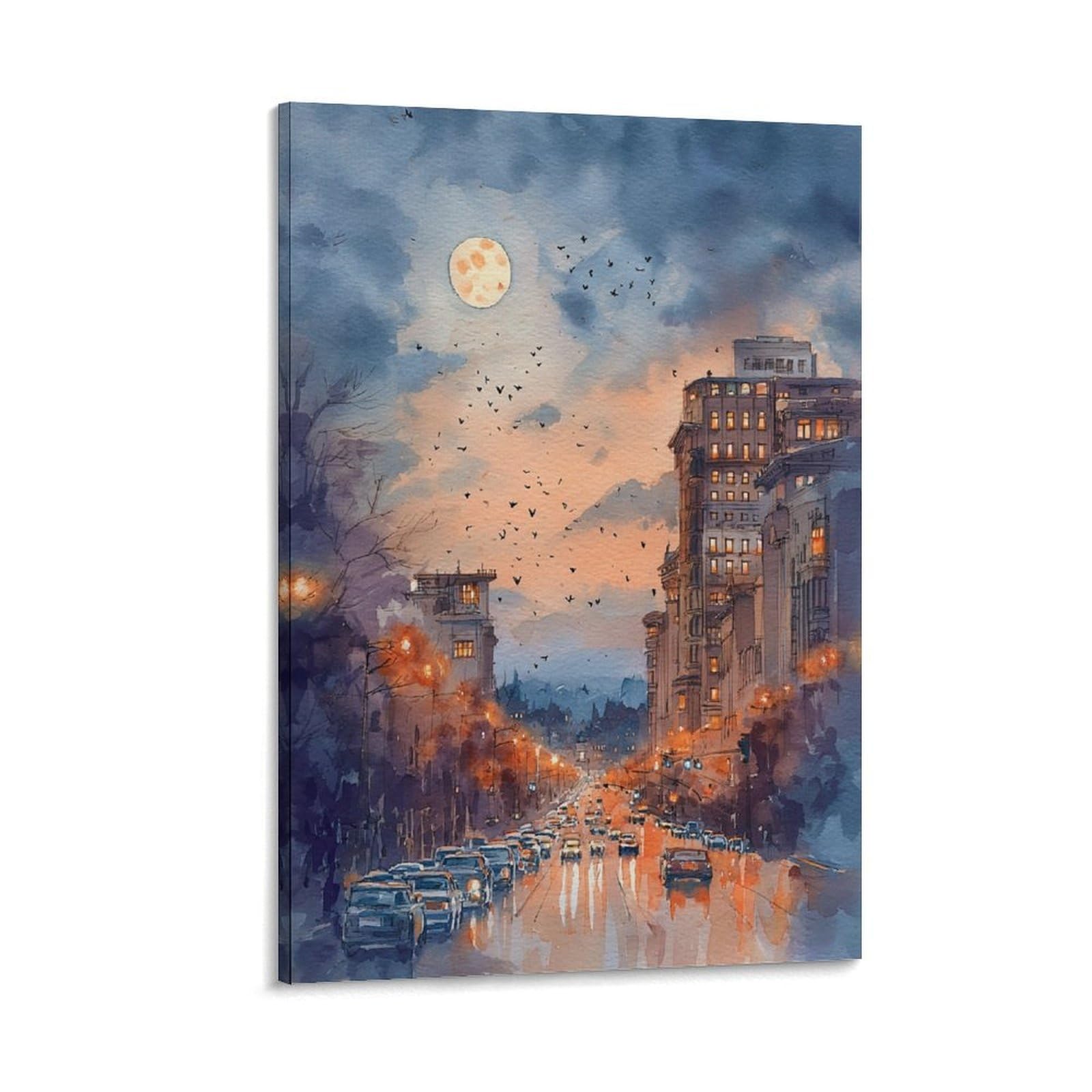 LCYNNH Portland City 24x36inch(60x90cm) Vintage Travel Poster Watercolor Canvas Art