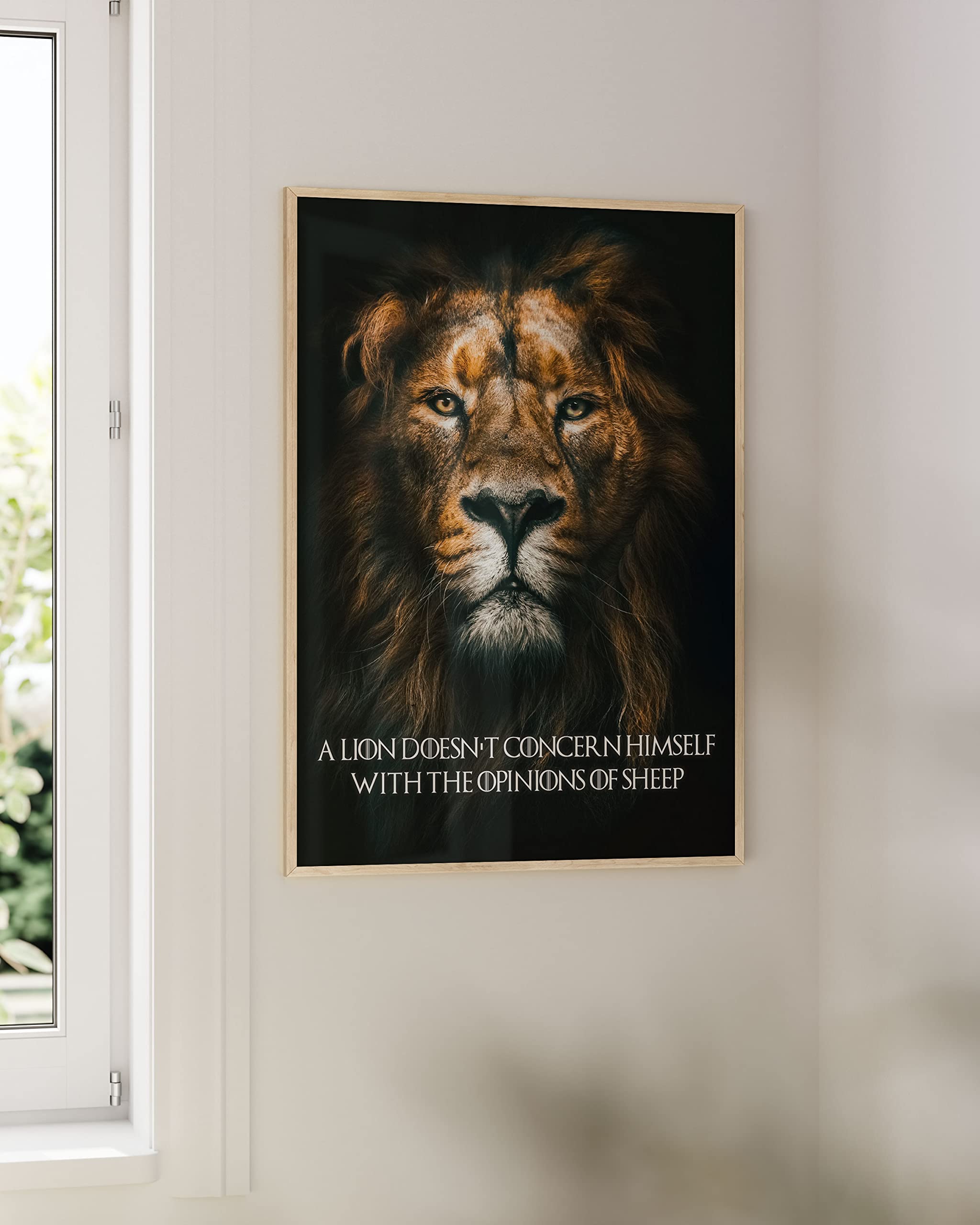 Amazon.com: HAUS AND HUES Lion Poster Inspirational - Motivational