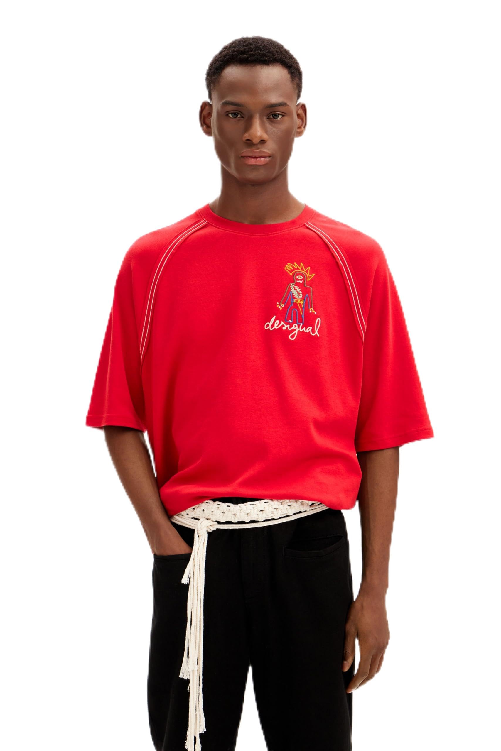 Desigual Ts_Marcos Men's T-Shirt, red, S