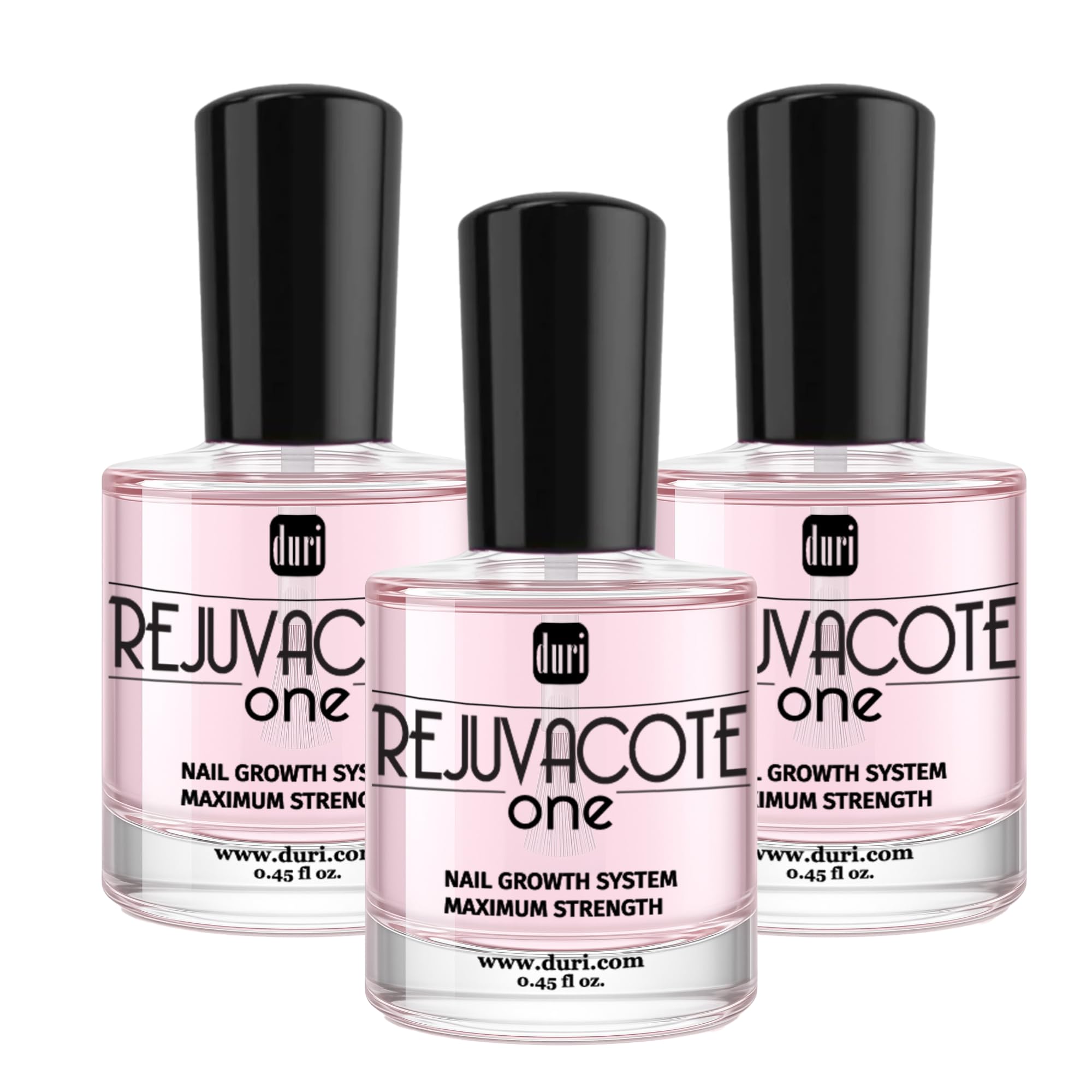 Rejuvacote 1 Nail Strengthener, Maximum Effect Formula, For brittle, weak, or post-damage nails (Pack of 3-0.45 fl. oz. each)