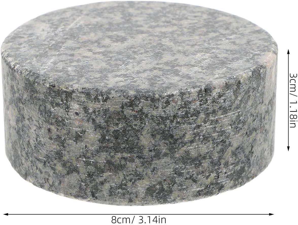 POPETPOP 2pcs round Stone Weights for Pickle Fermentation, 3.15" Diameter and 1.18" Thick, Stone Press Plates for Kimchi and Cabbage, Preventing Floating and Evenly Pressing Vegetables