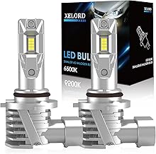 XELORD HB4 9006 LED Bulb 6500K Strong White Light, 400% Brighter, Suitable for Car Headlight Bulbs Compatible with DC 12V, 1:1 Plug and Play (2 Bulbs)