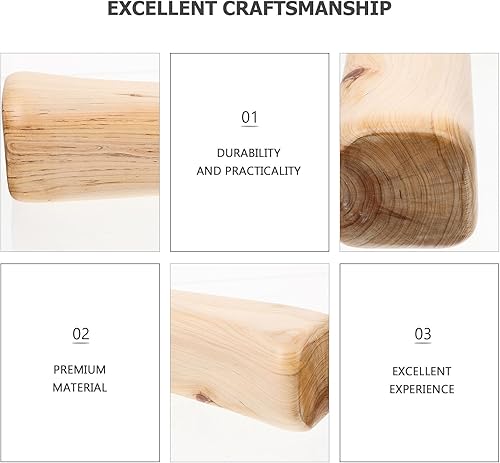 Miniatura 9 de Cabilock Almohada de madera lumbar de la columna vertebral para el alivio del dolor del cuello del sitio de vapor de la sauna