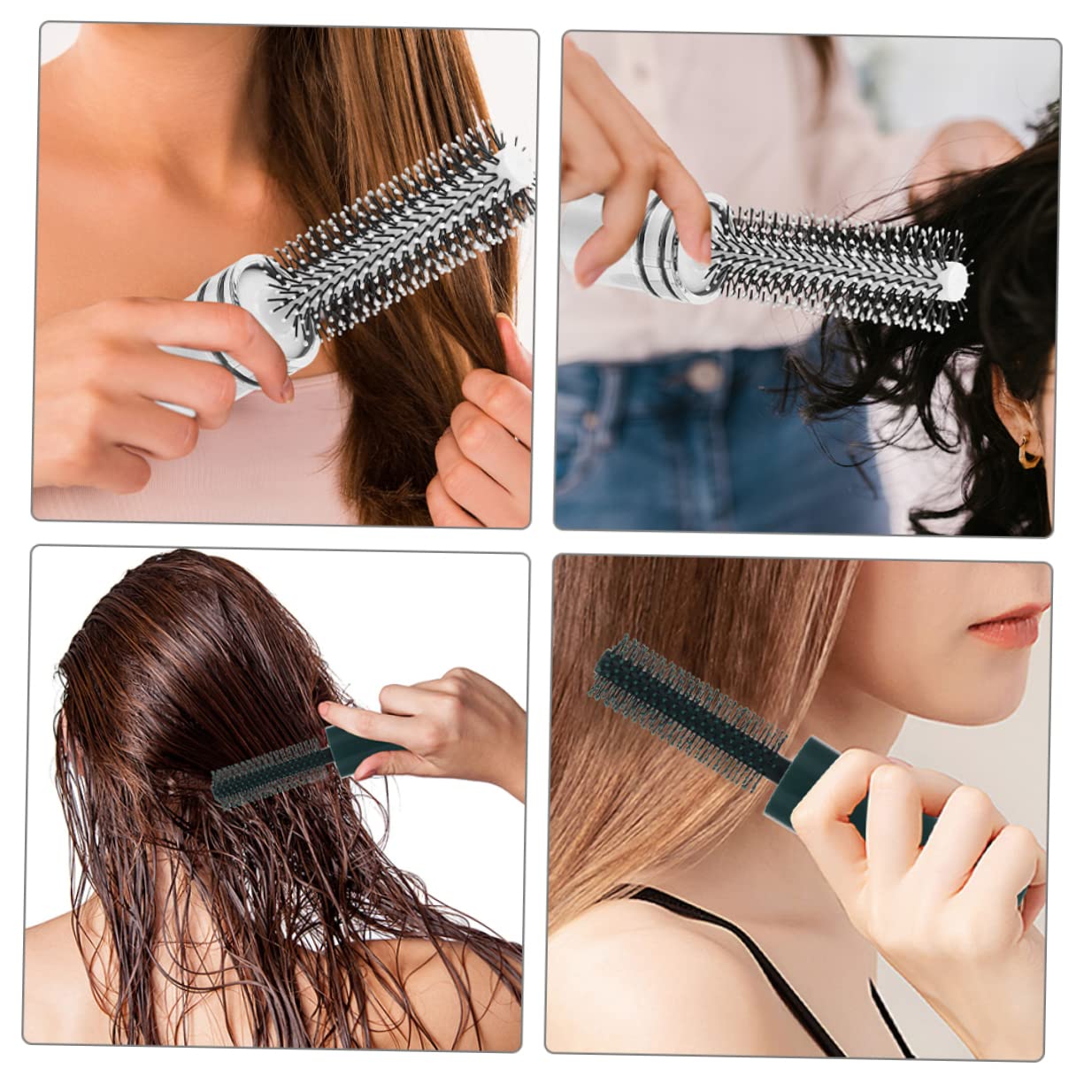 Baluue 4piezas Cepillo De Pelo Enrollable Para Secado Rápido y Cepillo Portátil Para Cabello Rizado y Lacio Para y Elegantes