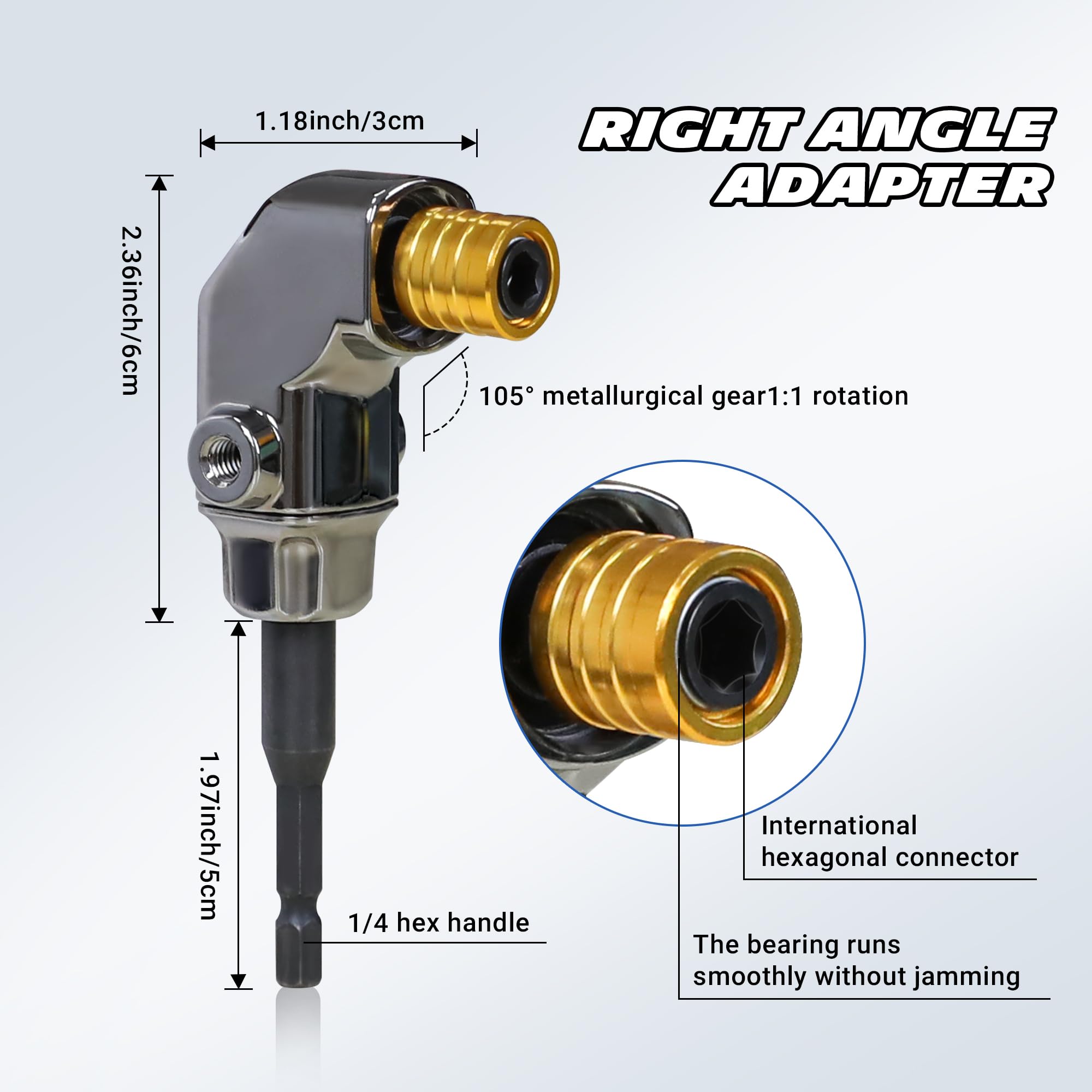 4Pcs Right Angle Drill Adapter Set — Amazon image 2