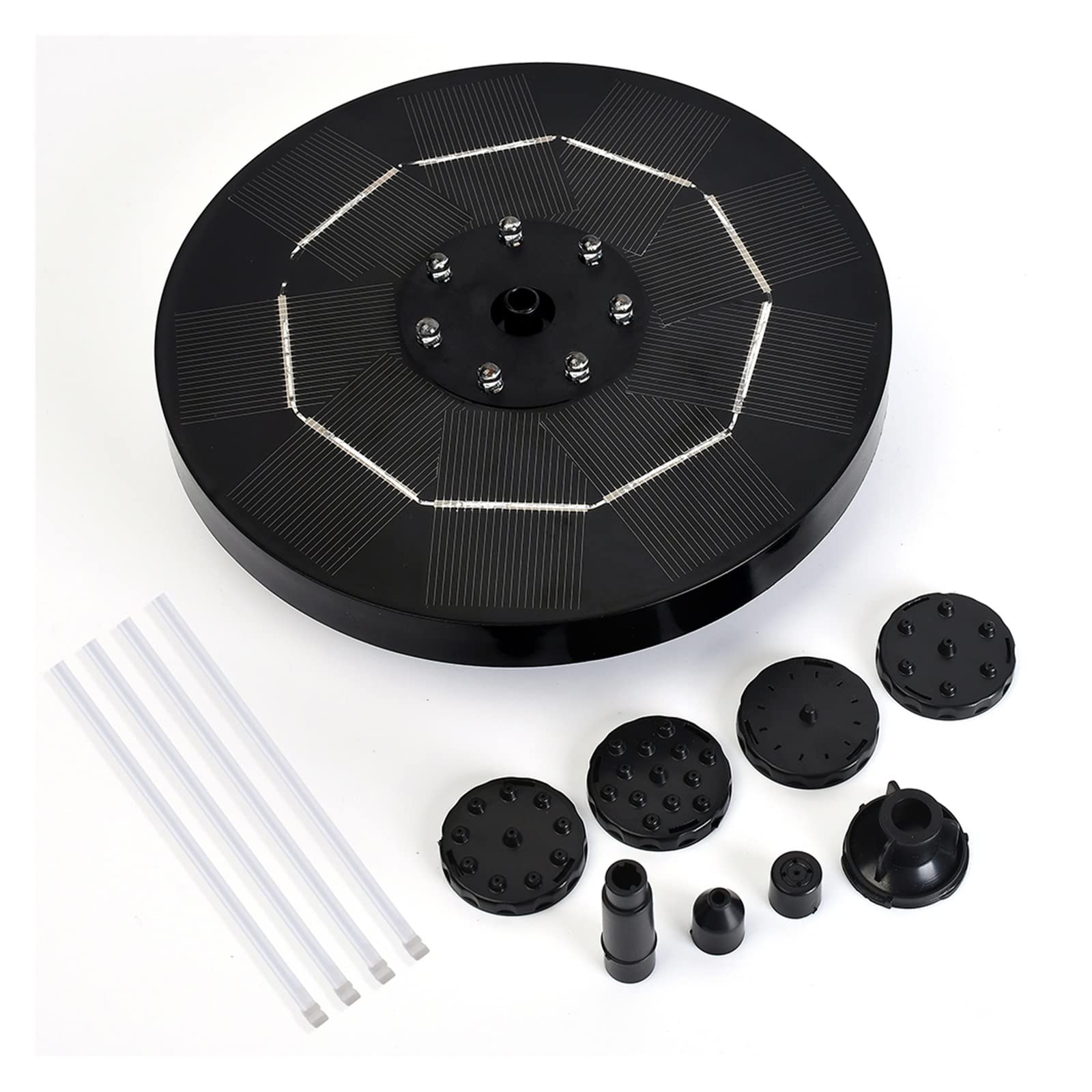 Solar Water Fountain Pool Pond Waterfall Garden Decoration Outdoor Bird Bath Powered Floating Pump Efficient Use Of Energy(3.5W Black)