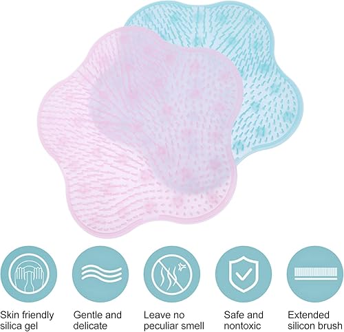 Miniatura 4 de 2 alfombrillas de ducha antideslizantes de DOITOOL con ventosa para ducha, alfombrillas de goma para bañera o ducha