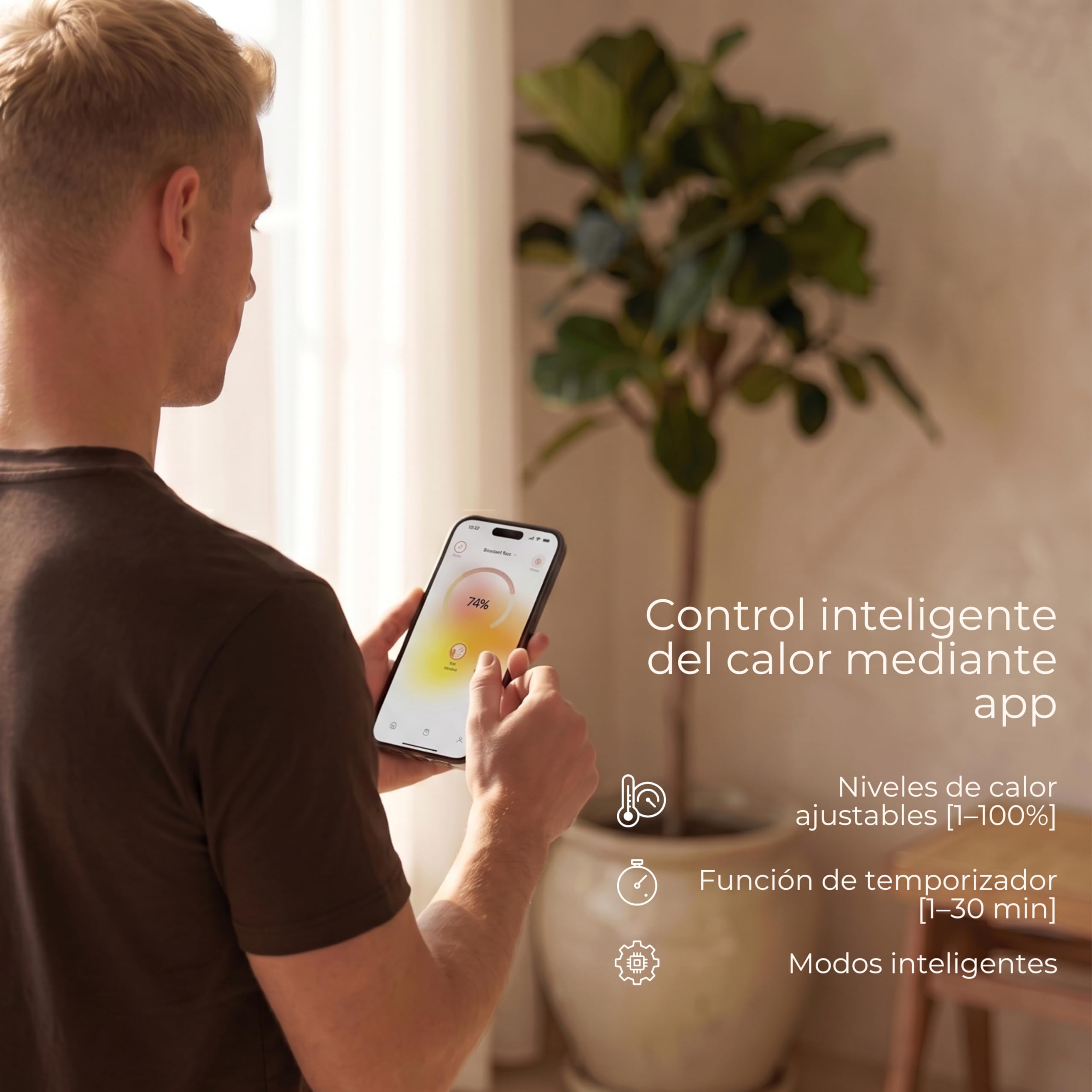 Vulpés HeatBelt Pro 10 – Cinturón Calefactable con Calor Profundo Infrarrojo para Sspalda, Riñones y Pelvis | Material de Bambú Suave con la Piel | Batería 10.000 mAh