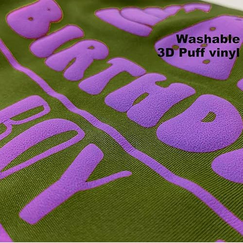 Miniatura 2 de KISSWILL Vinilo de transferencia de calor 3D Puff  Rollos de espuma HTV de 10 pulgadas x 4 pies para camisetas compatibles con Silhouette Cameo o