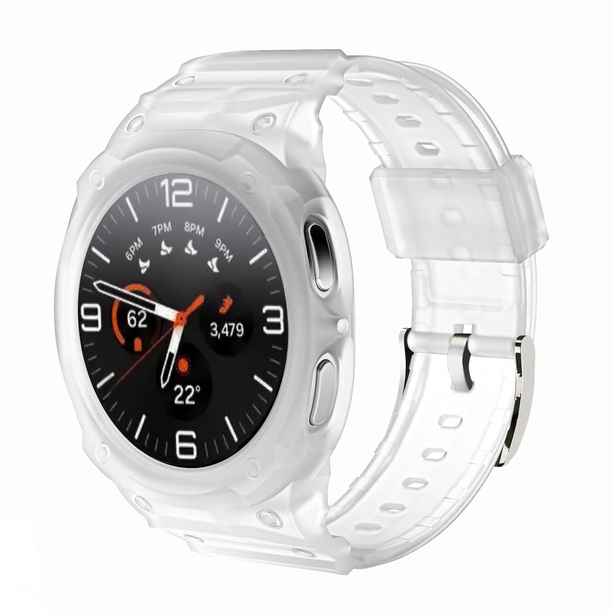 Photo 1 of Yrzper Smartwatch Case with Band for Samsung Galaxy Watch 9/8 (40mm/44mm, Clear)