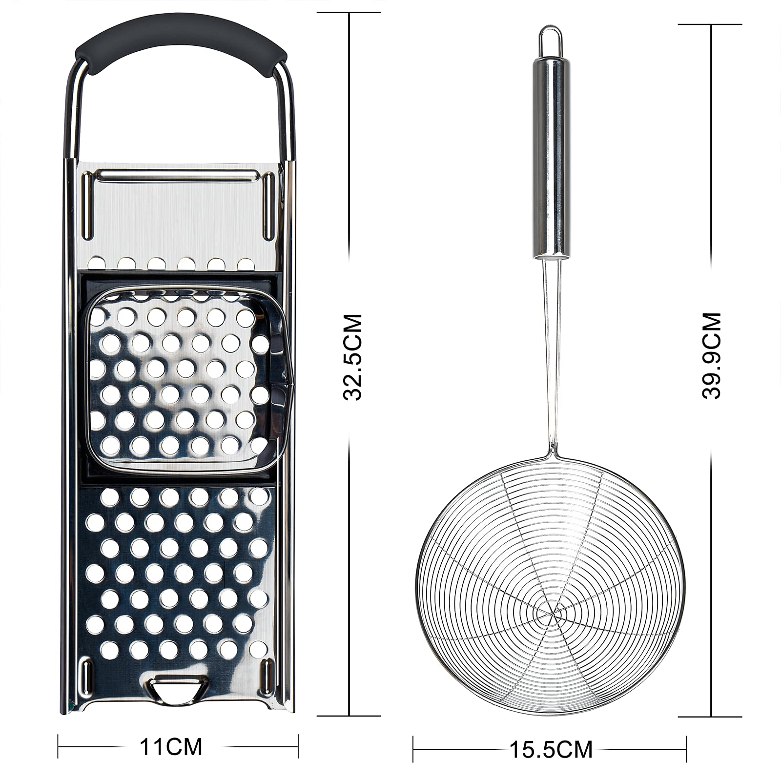 Spatzle, Spätzle Maker con Colino, Acciaio Inox, per Pentole con Diametro Fino a 30 cm)