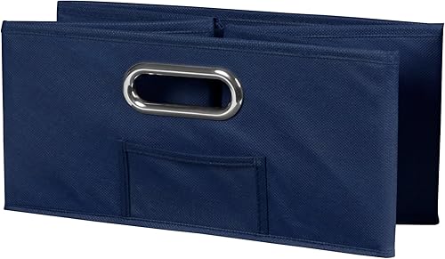 Miniatura 3 de Nicho - Contenedores de almacenamiento plegables de tela de tamaño medio, organizador (juego de 12), Tela, Negro