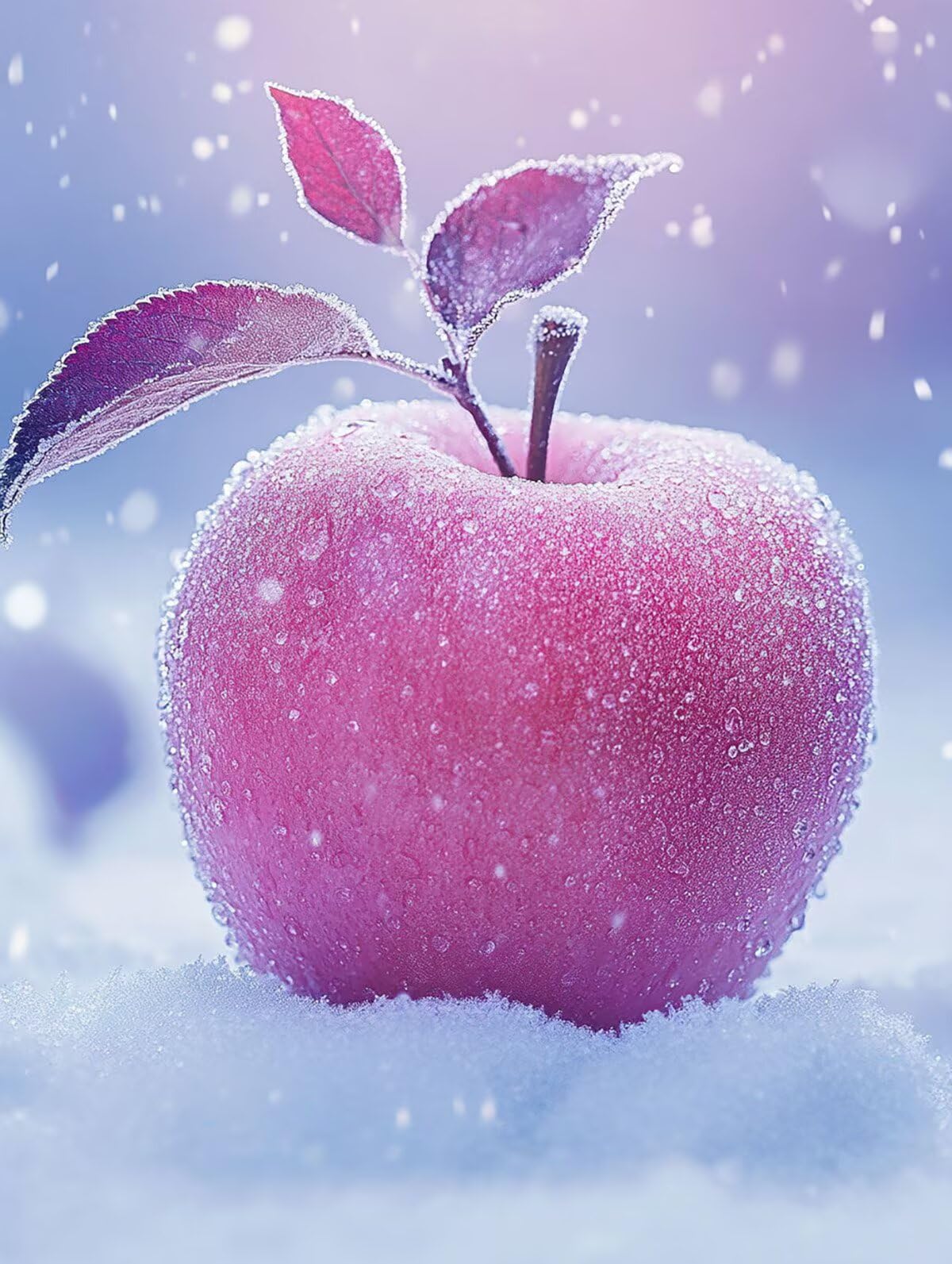 Dipingere con i Numeri Frutta, Paint by Numbers Adulti Nevicare, Fai da te Creativi Adulti Quadri da Dipingere Numerati Kit per Decorazione Della Parete di Casa, Regalo 70x95 cm Senza Cornice 0R-4