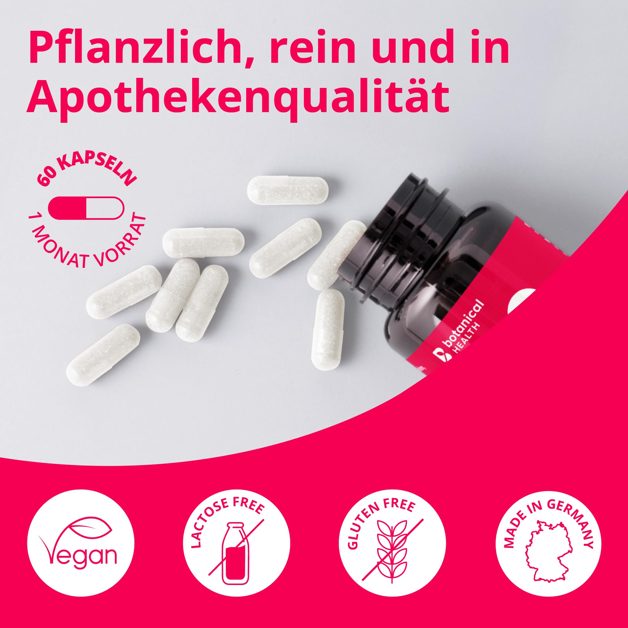 Lady Passion - Das Original für Frauen - 60 hormonfreie Kapseln mit Ashwagandha, Maca, Ginseng - Vegan & Made in Germany
