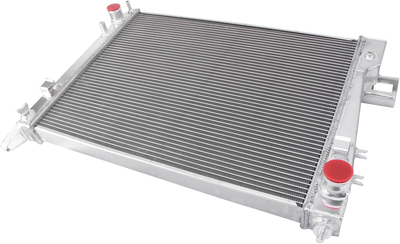 3 Row Aluminum Radiator Compatible with 2002-2004 Dodge Ram 1500 2003 Dodge Ram 2500 Dodge Ram 3500 3.7L 4.7L 5.7L V6 V8 Gas Flex