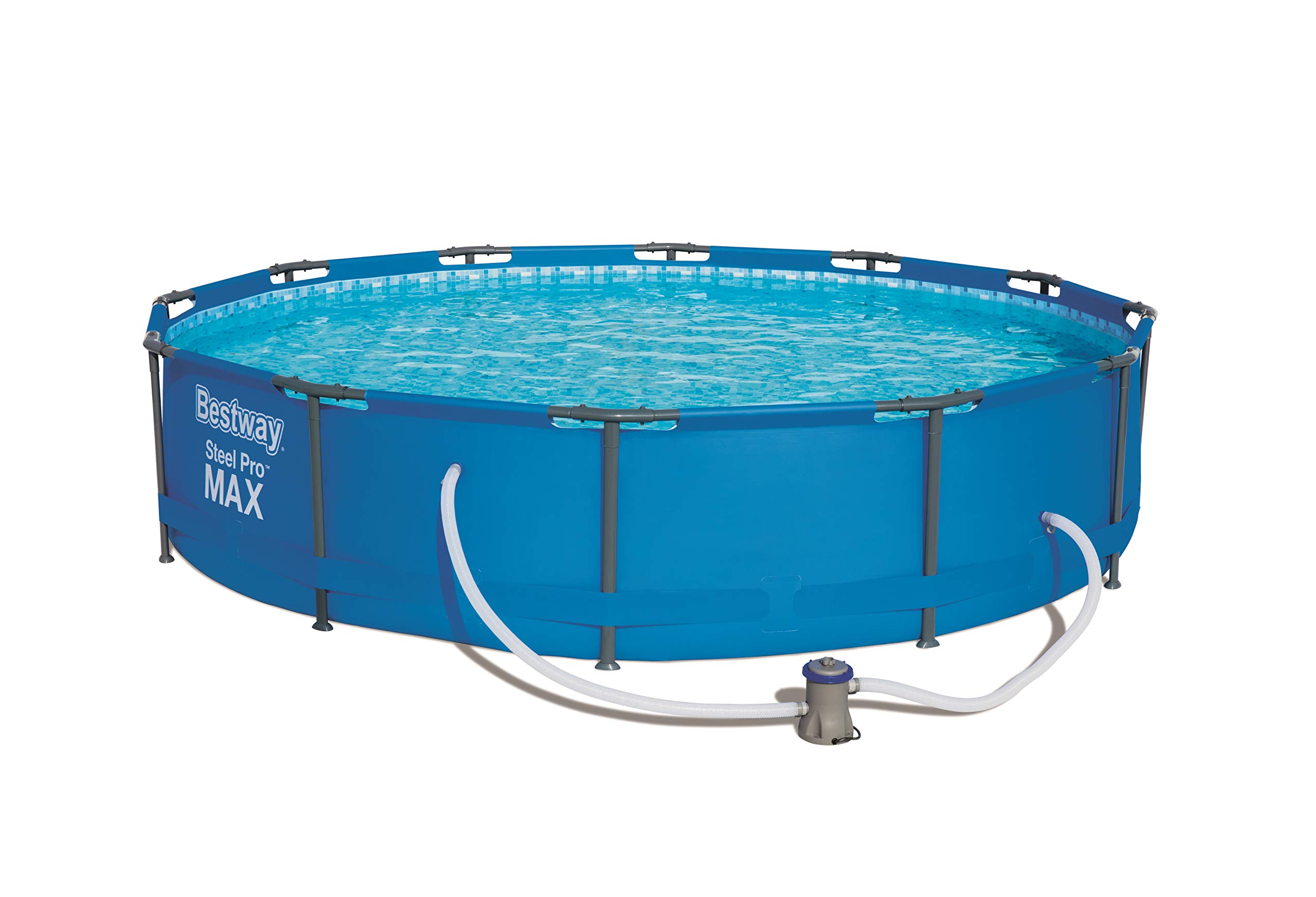 Bestway Steel PRO Max Piscina Fuori Terra Rotonda 56416, 366x76 cm, Pompa di Filtraggio Inclusa