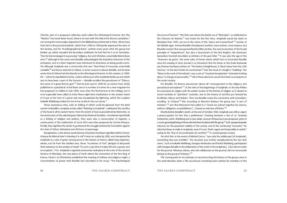 The Sacred Conspiracy: The Internal Papers of the Secret Society of Acephale and Lecturers to the College of Sociology