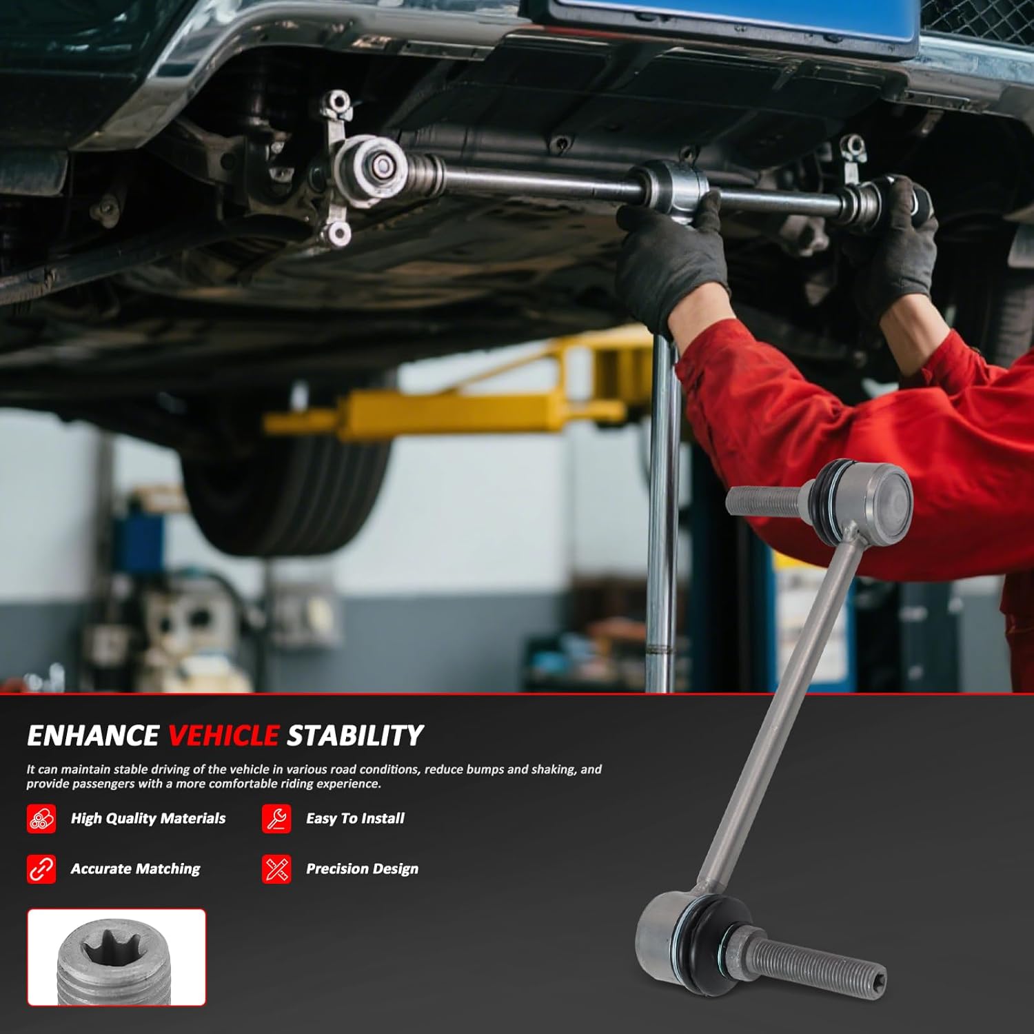 Front Suspension Stabilizer Sway Bar Bushing Replacement for Mercedes Benz GL320 GL350 GL450 GL550 ML320 ML350 ML450 ML500 ML550 ML63 AMG R320 R350 Replacement Numbers# 1643231185,1643202132