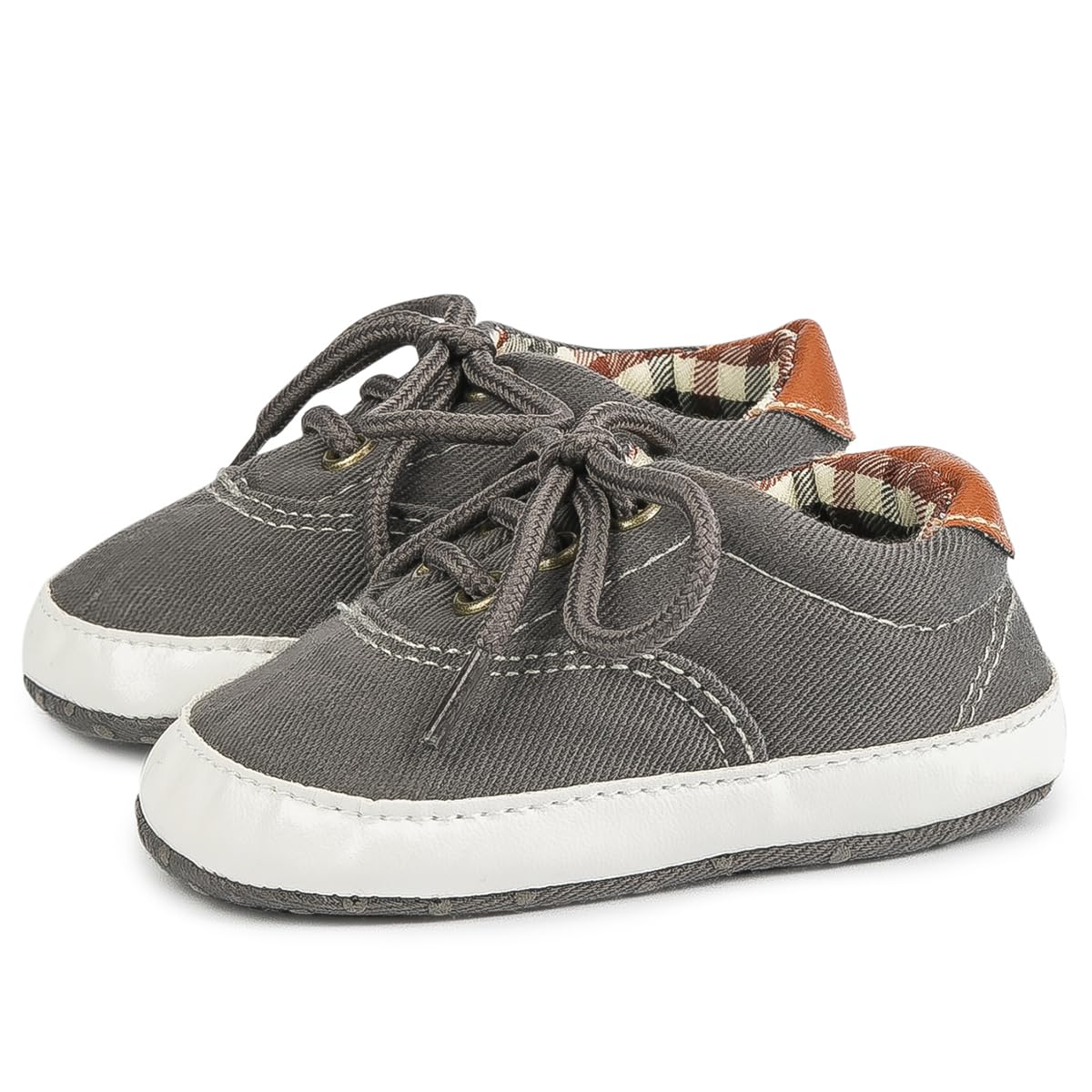 6 to 12 Months Baby Boys & Girls Canvas Shoes,Infant Non Slip Soft Sole Lace Closure Booties,Unisex Casual Sneaker BT4135-image-30