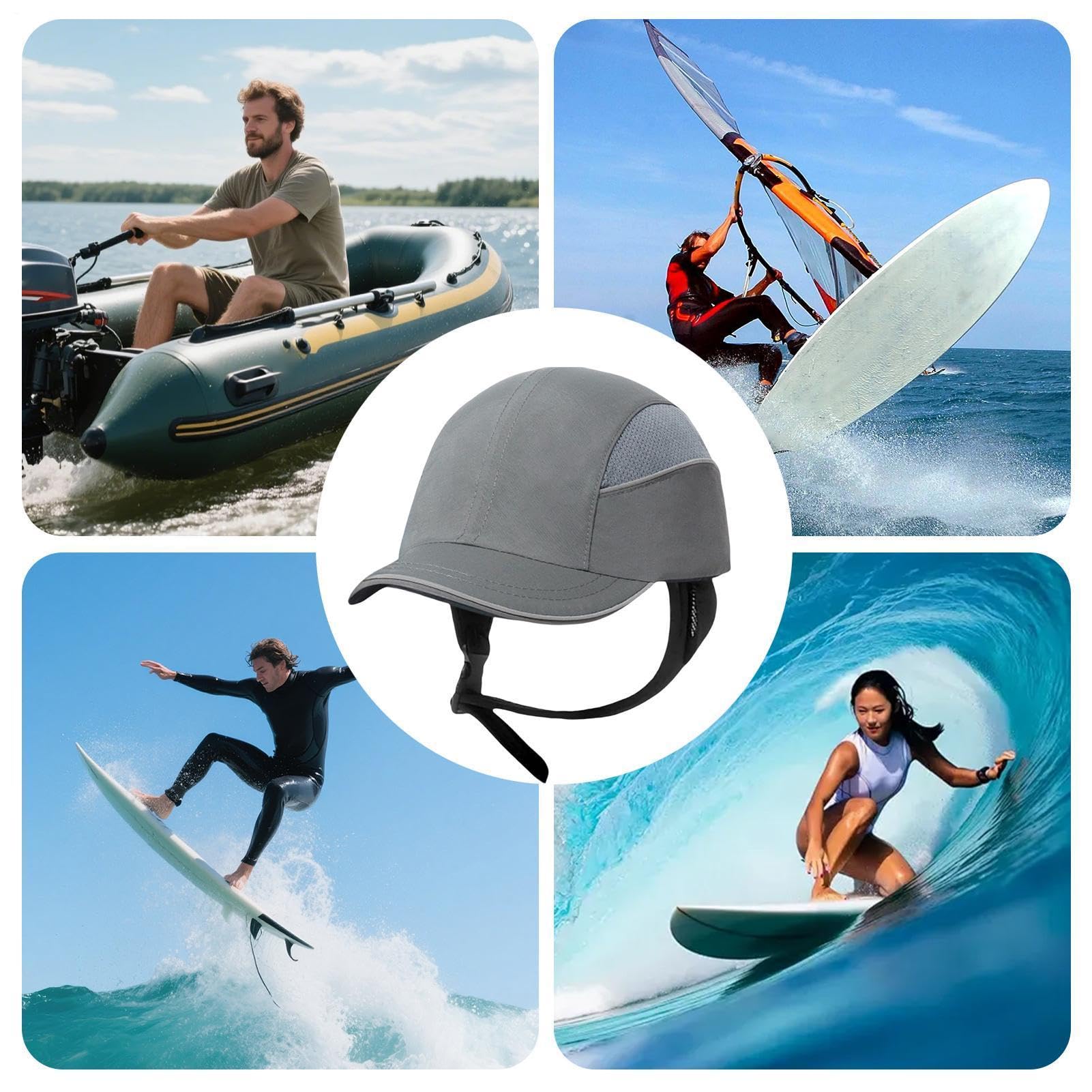 Cappello da surf | Cinghie regolabili traspirante leggero cappello a tesa