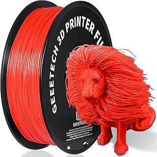 Geeetech Red PLA Filament 1.75mm 1KG, 3D Printer Filament Dimensional Accuracy +/- 0.02 mm, 1kg per Spool(2.2lbs) 3D Printing Filament Fits for Most FDM 3D Printers
