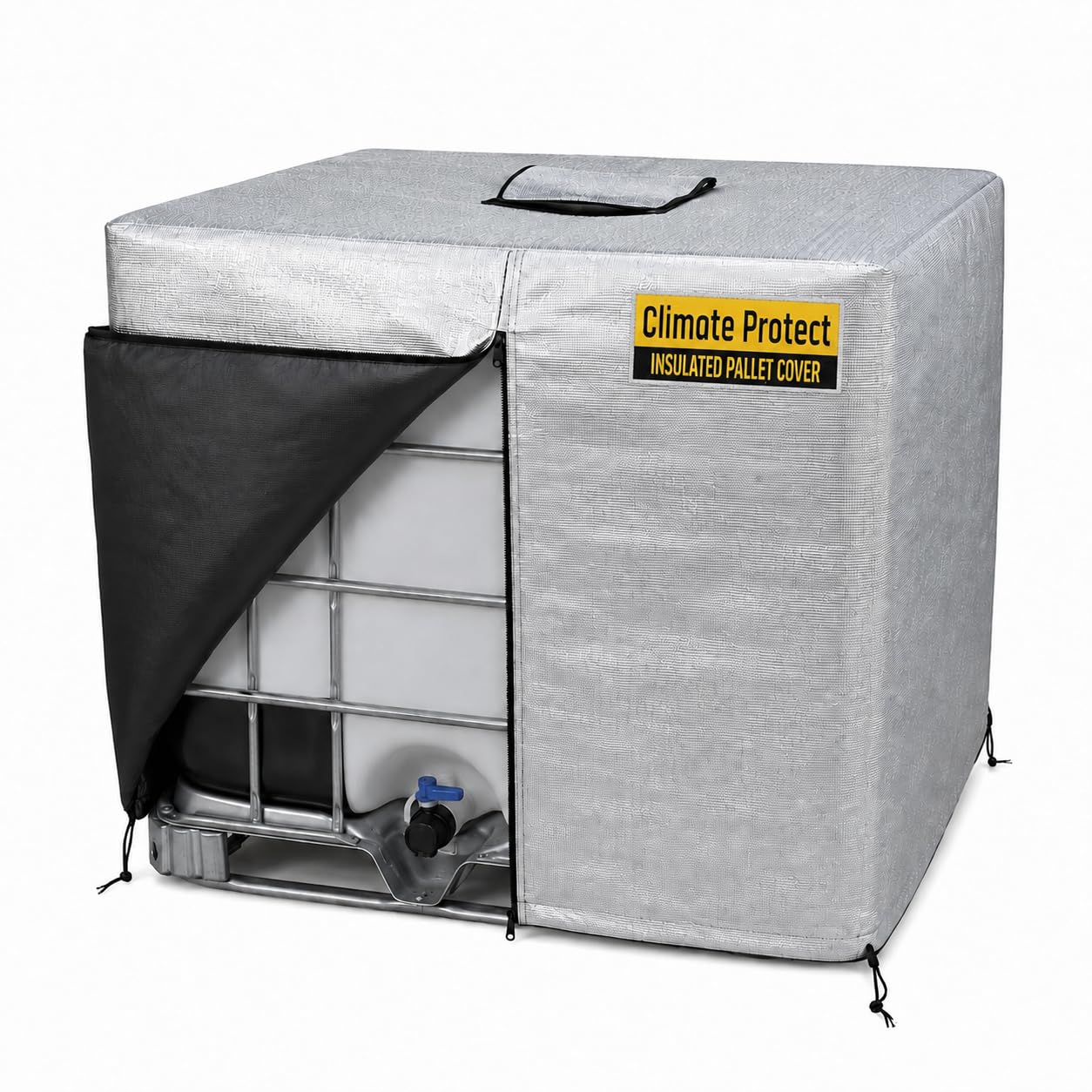 Industrial Square Tank Cover for 1000 Litre Containers, Reflective Aluminium PET Foil, UV & Heat Protection, All-Weather Dust and Rain Resistant & Maintain Temprature-image-48