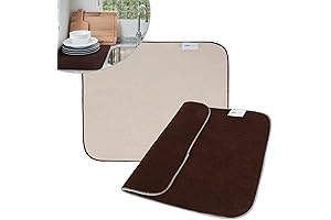 Brown Dish Drying Mat, Super Absorbent Dish Drying Rack Pad