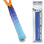 Get A Grip - Custom Tennis Racket Grip Tape - Anti-Slip/Quick-Drying Tennis Overgrips - Precut Badminton Racket Grip with Finishing Tape (Wavy, 1 Grip)