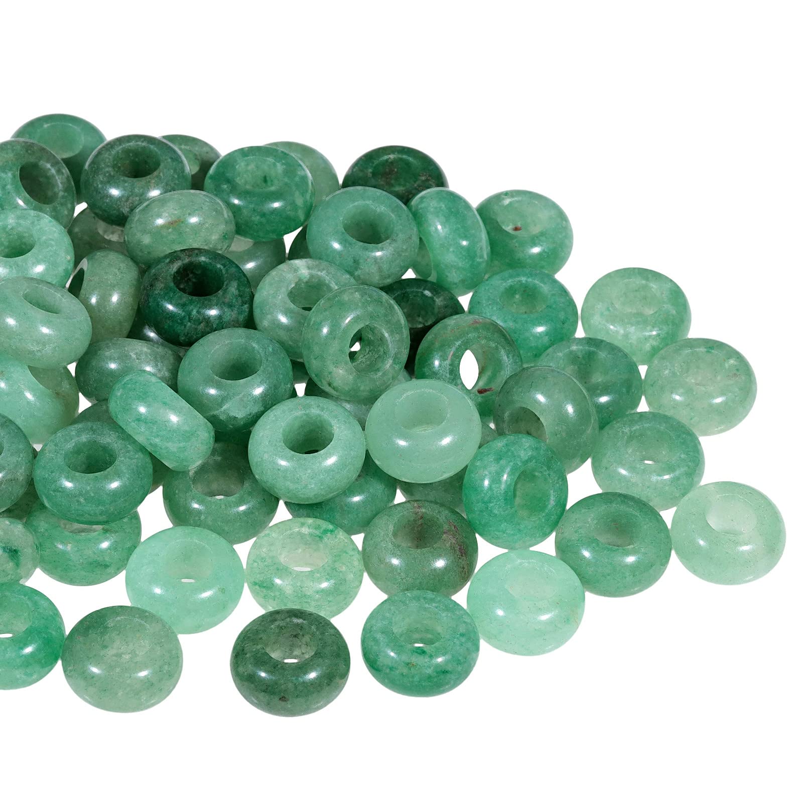 2x4mm Natural Green Aventurine Faceted Rondelle Beads – Abacus Cut – 15" Strand