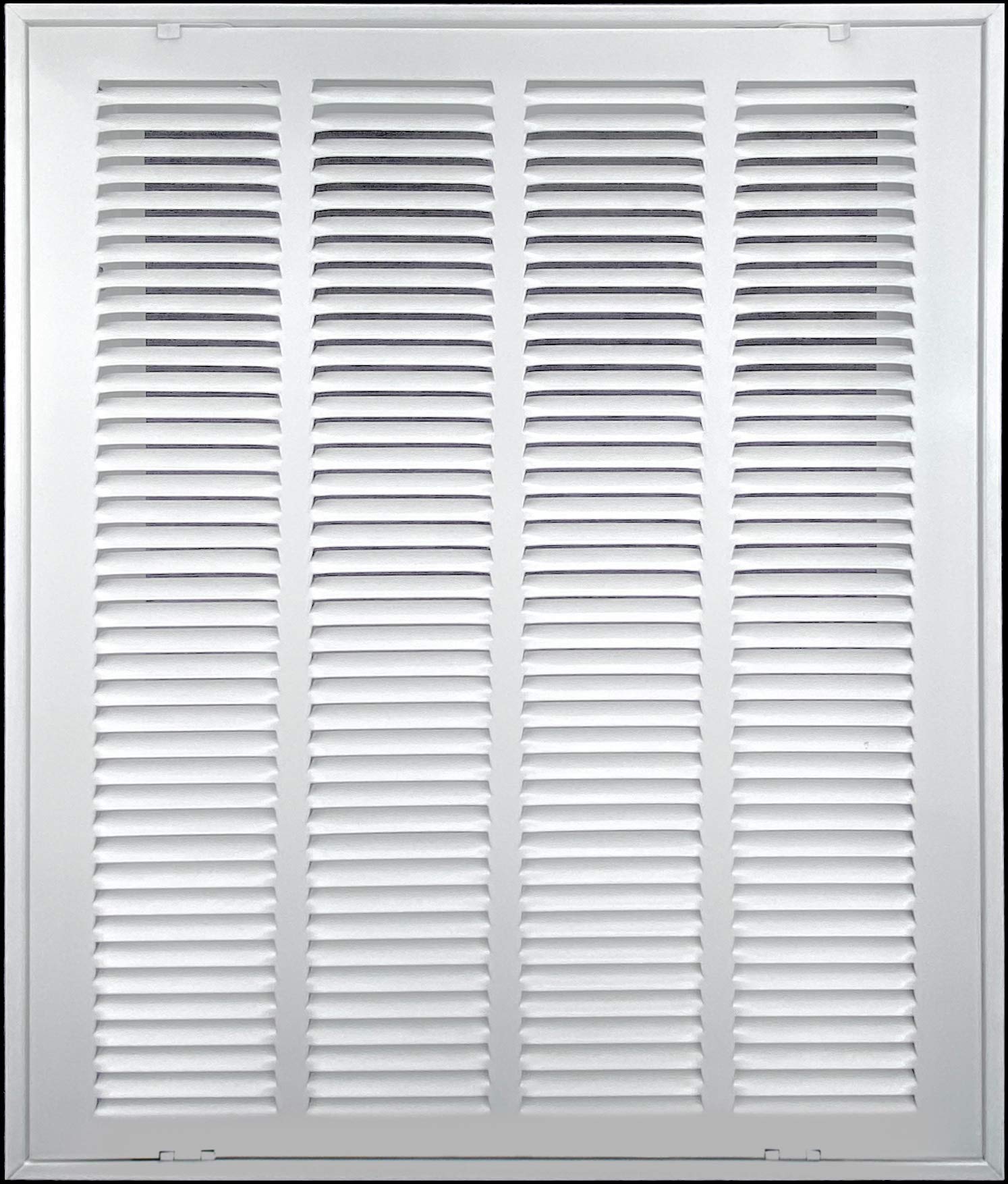 20" X 30" Steel Return Air Filter Grille [Fixed Hinged] for 1-inch Filters | HVAC Duct Cover Grille for Sidewall and Ceiling, White | Outer Dimensions: 22 5/8"W X 32 5/8"H for 20x30 Duct Opening