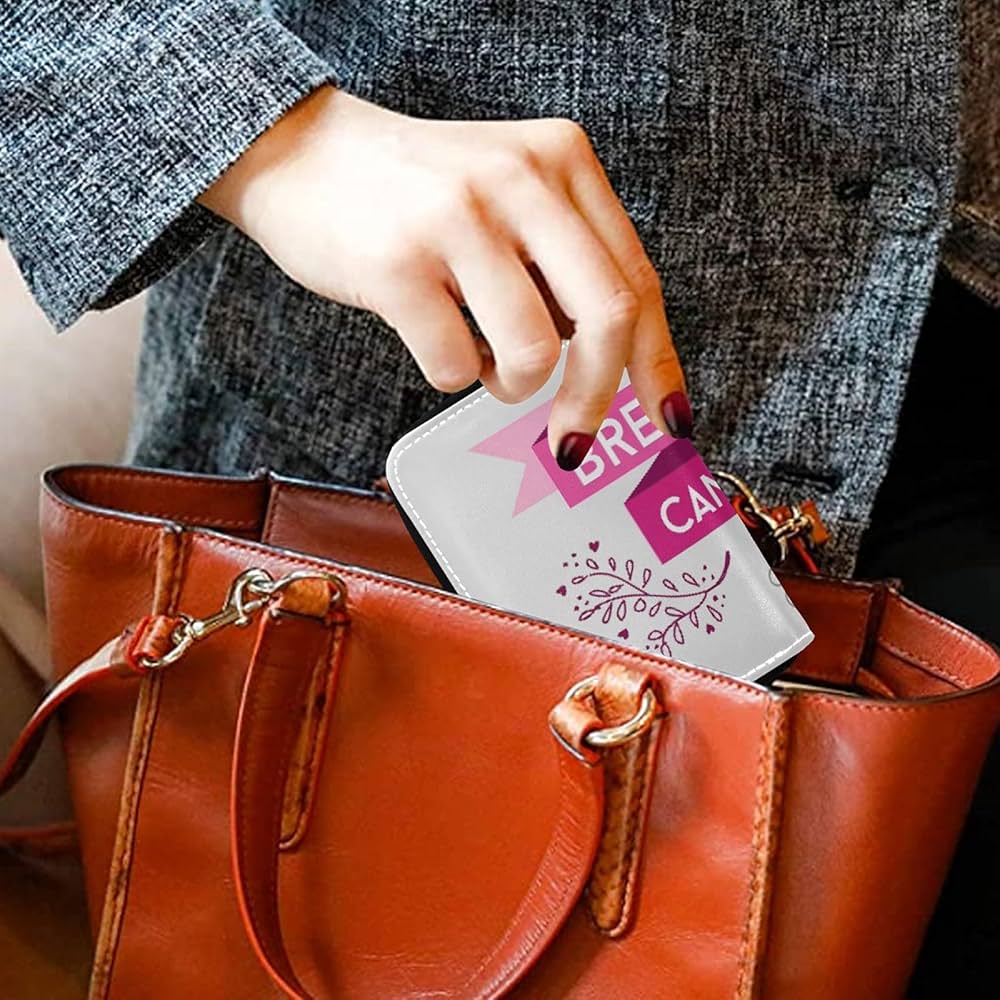 Amazon.com: Pink Ribbons Hope Credit Card Coin wallet, RFID