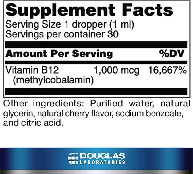 Douglas Laboratories Liquid B12 Metilcobalamina - Suplemento 1 Fl Oz miniatura 2