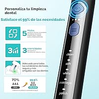 Vista 4 de COSLUS Cepillo de dientes eléctrico C30 para adultos: 3 intensidades y 5 modos personalizados para una sensación efectiva pero suave ultra limpia, 2