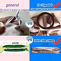 Vista 3 de 7 coleteros para el cabello para mujeres y niñas, coleteros de satén alargados para el cabello, lazos suaves y sedosos, accesorios para el cabello