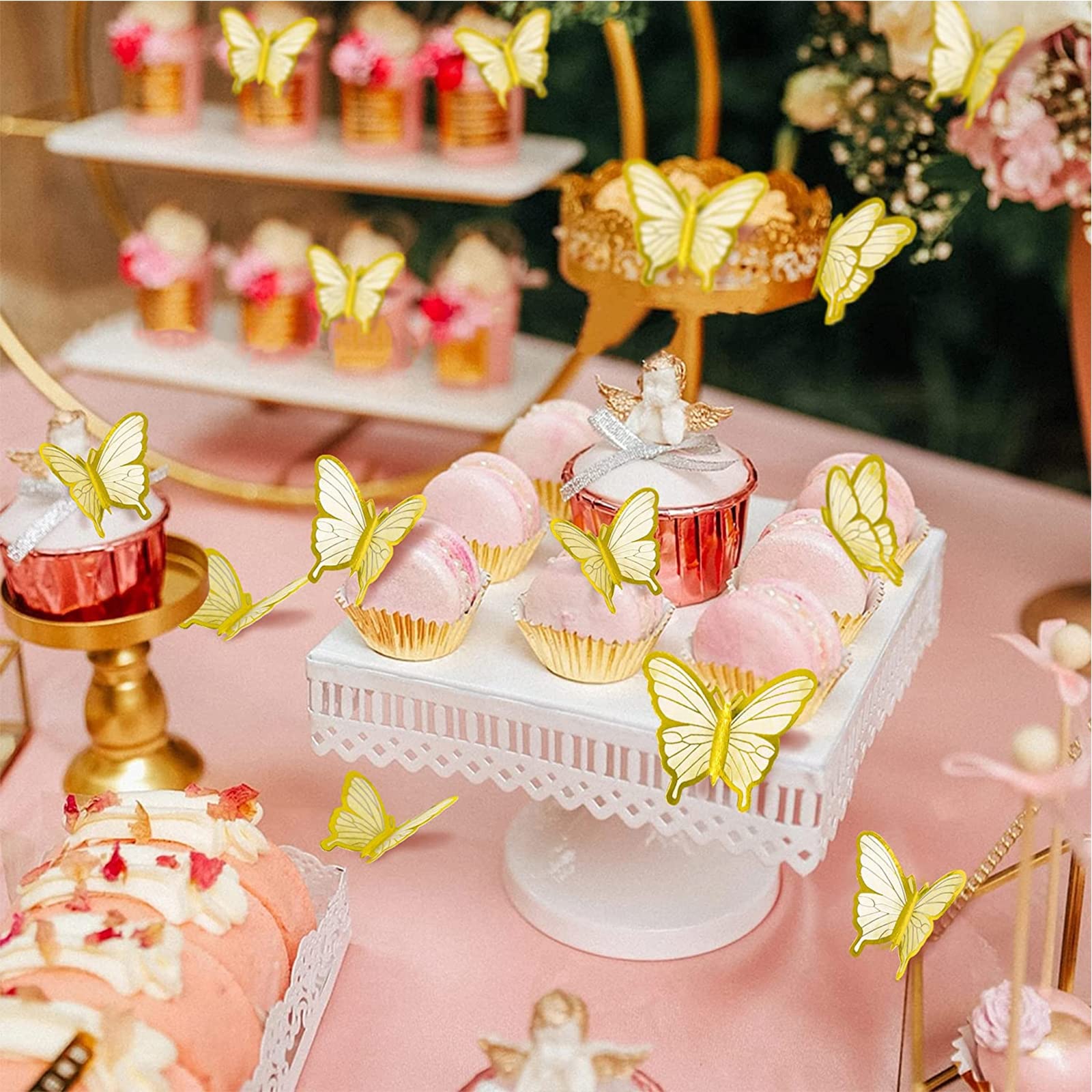 22 Décorations Papillon Colorées Pour Gâteau OWill - Topper Happy Birthday | Pour Anniversaire Et Fête