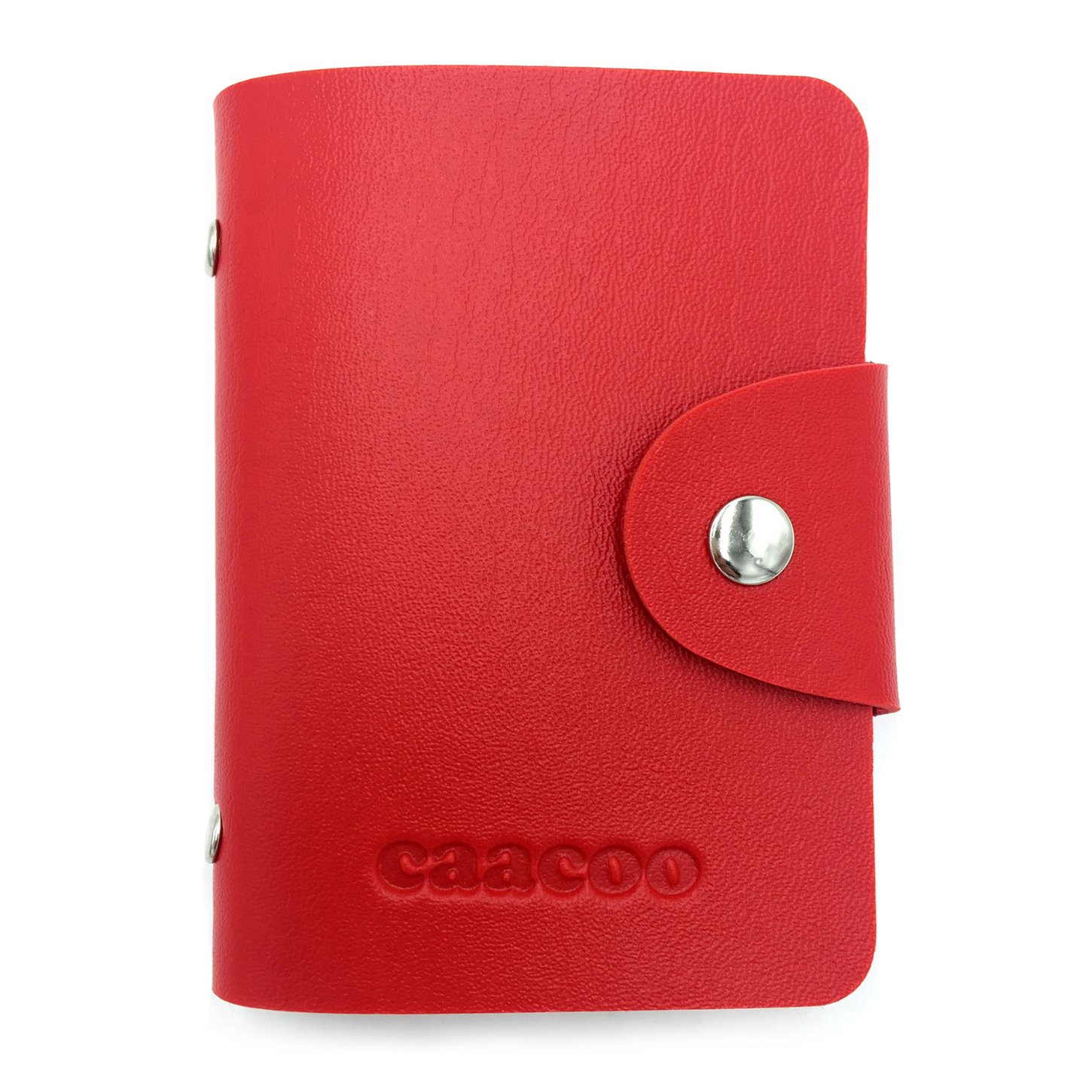 Porta carte di credito 9 colori per donna uomo porta carte di credito cassa - 24 scomparti per carte di credito (rosso) (taglia unica