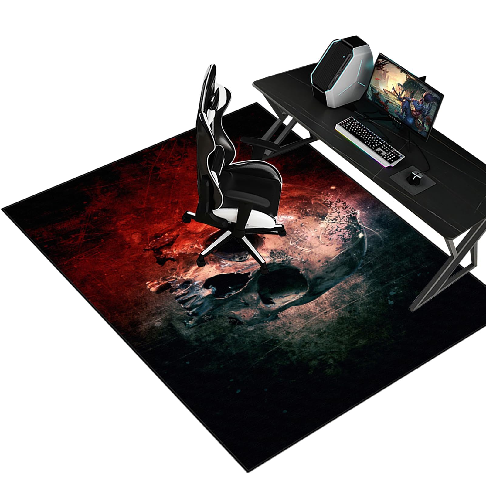 Fzamudng Chair Mat for Carpet Protection, Desk Chair Mat, Computer Gaming Chair Mat, 70 x 120 cm Floor Carpet Protector, Thick Large Non-slip hardwood floor protector mat for Home Office Study