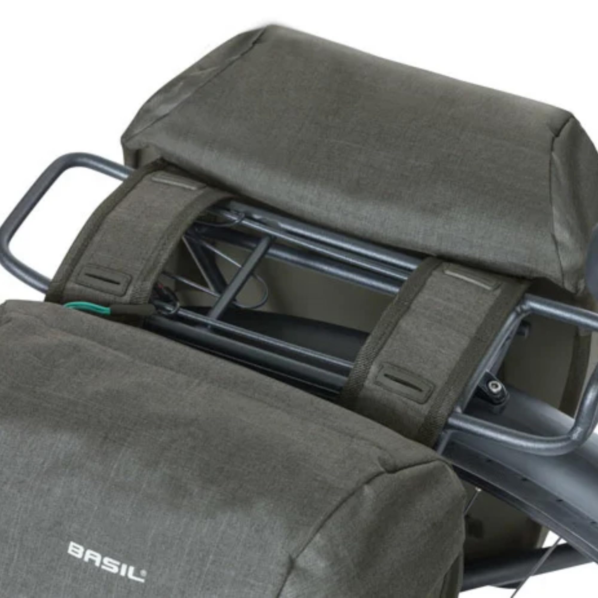 Basil Unisex – Adult's Doppelpacktasche-2179234760 Double Bag, Black Melee, 18 l