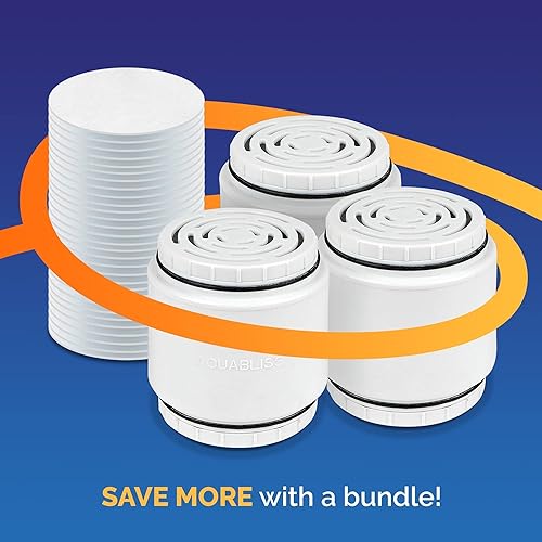 Miniatura 2 de AquaBliss SFC400 HD Cartucho de filtro revitalizante 3 piezas con paquete de 30 almohadillas de sedimentos (paquete exclusivo)