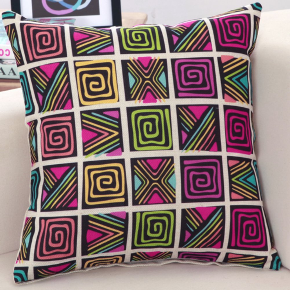 Coussin simple et moderne 45x45 cm en tissu mixte pour soutien lombaire en voiture