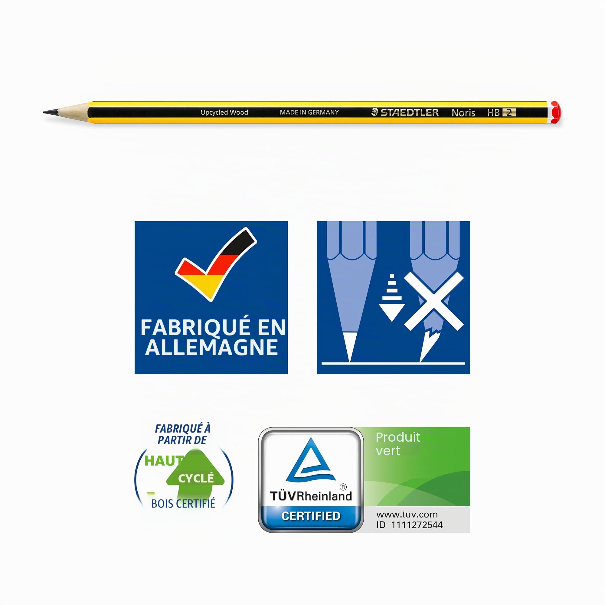 Staedtler Noris 120, Crayons à Papier Hb en Bois de Haute Qualité, Pot en Plastique avec 72 Crayons, 120-2 Kp72