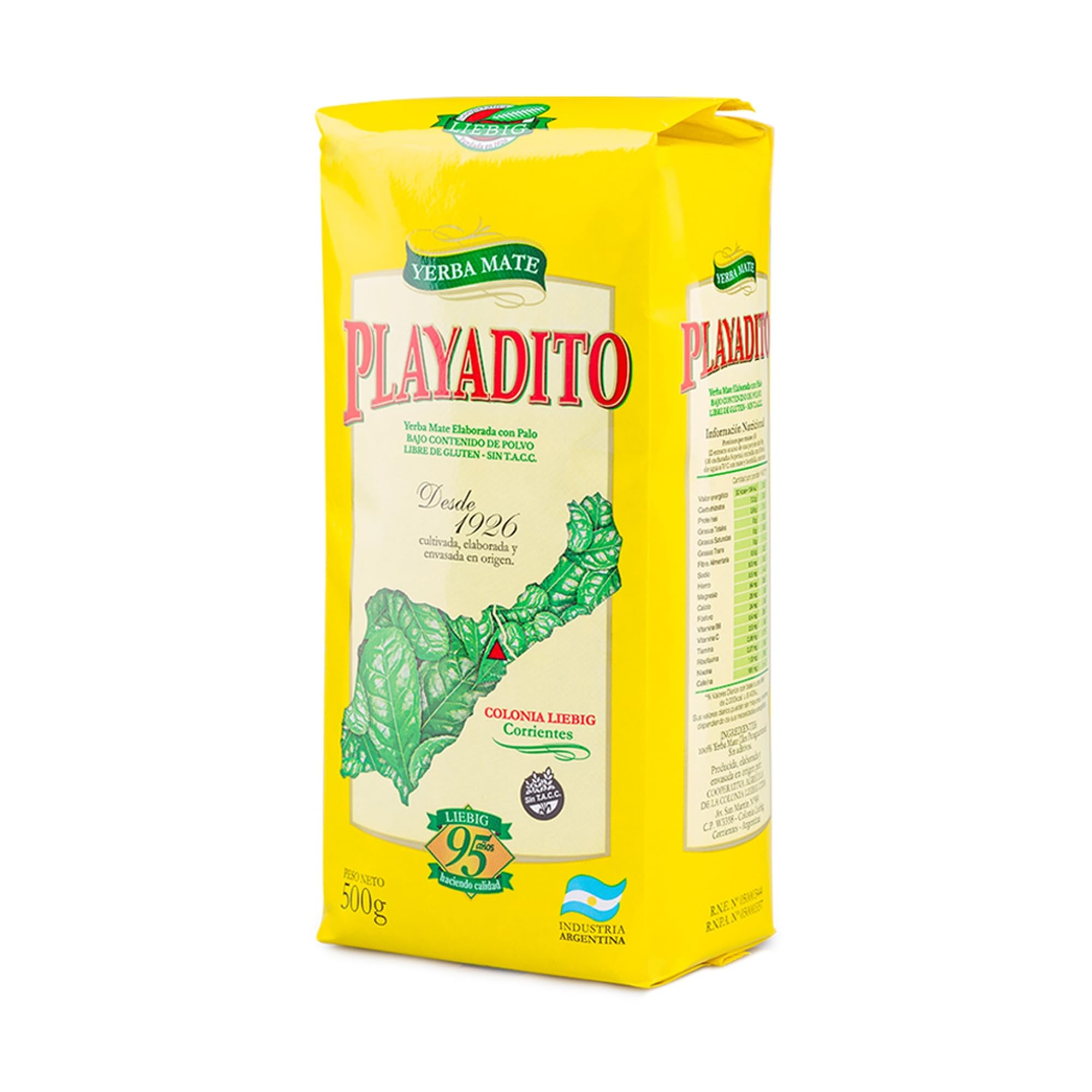 Yerba Mate Playadito 500 g Sabor Suave Energía Natural Argentina