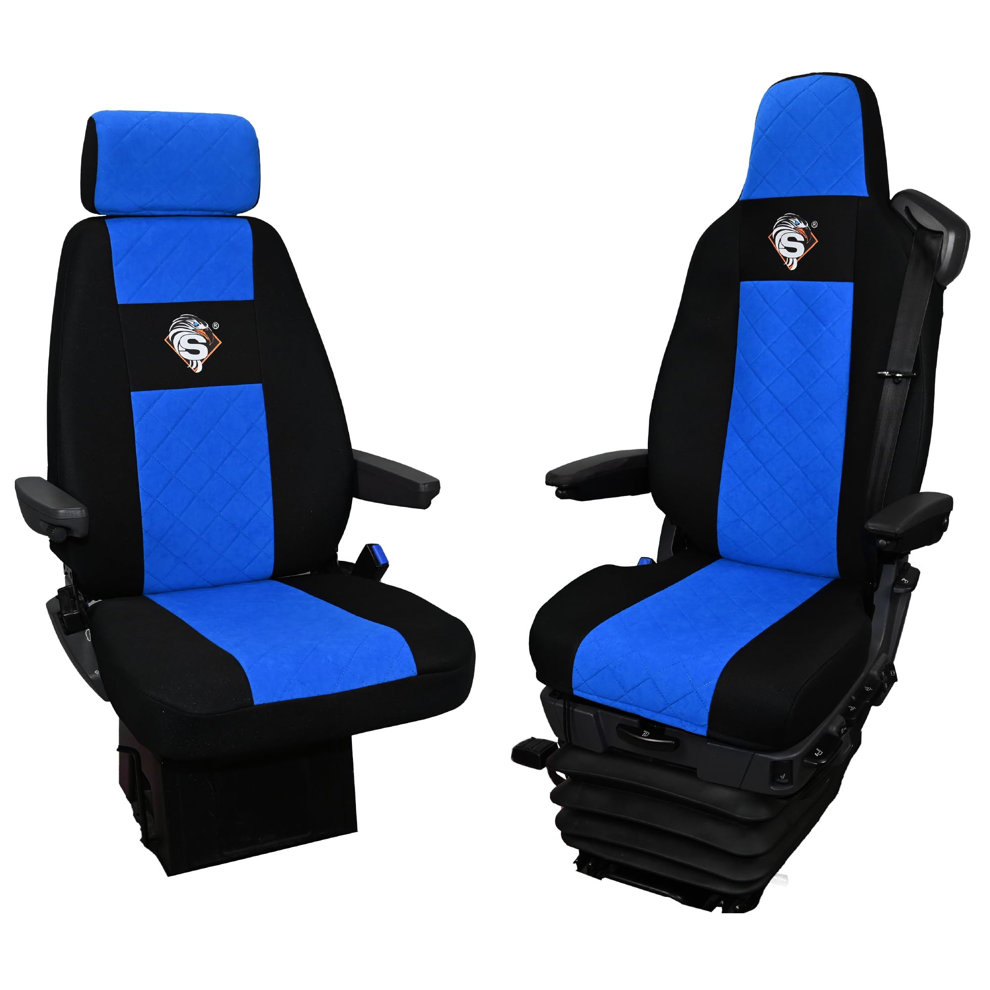 SABA Coprisedile Auto per Scania R-Reihe dal 2013, S-Reihe dal 2017 | Accessorio camion per protezione sedile Vari tipi di sedile, 1 cinghia, sedile conducente PREMIUM