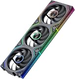 TZMRIT Interstellar-V2SE-Ultra 120mm PC Fan, ARGB PWM 2000RPM / 55CFM Airflow, Forward and Reverse Blade Design, Precision HDB Bearing, High Performance Unit PC Fan, Modular Daisy Chain (BKRF) - 1