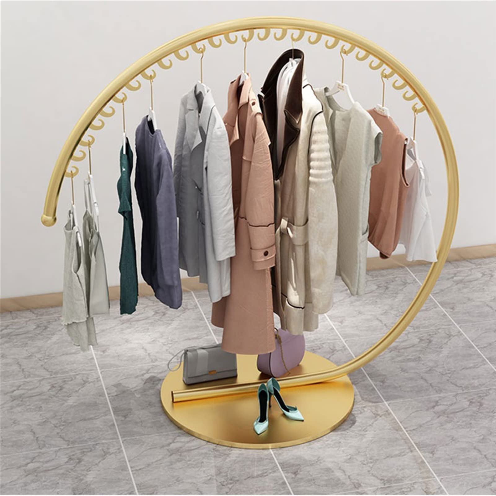 TOMYEUS Bastidor de Abrigo Patrillo de Abrigo Modern Creative Heavy Hanger Sala de Estar Barabala de Hierro Ratio de Hierro Tenedor de la suspensión del Sombrero del árbol (Size : B)