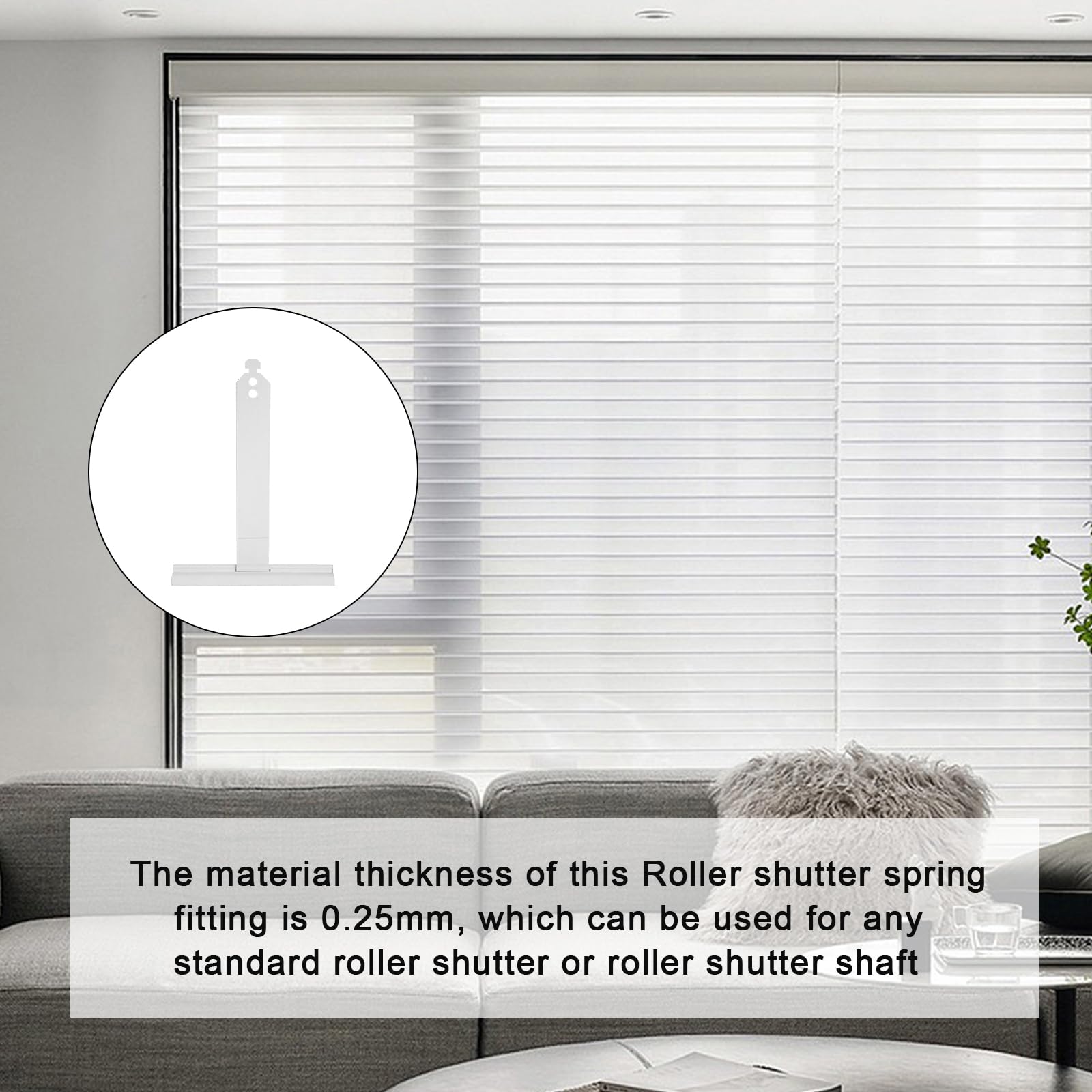BAUHELD® Rolluik ophangveer mini [6 stuks] - rolluikophanging van hoogwaardig verenstaal [geplastificeerd] - rolluikveer met zwaluwstaart - voor rolluikprofielen met 37 mm